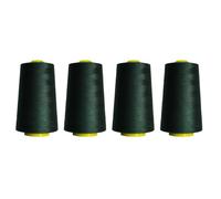 Rhapsew Overlocking Thread Cones - 4 x 5000m | Strong Polyester Thread for Overlock & Sewing Machines | Multicolour, Red, Blue, White, Black | Tailoring & Dressmaking (A85)