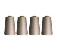 Rhapsew Overlocking Thread Cones - 4 x 5000m | Strong Polyester Thread for Overlock & Sewing Machines | Multicolour, Red, Blue, White, Black | Tailoring & Dressmaking (A60)