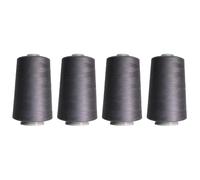 Rhapsew Overlocking Thread Cones - 4 x 5000m | Strong Polyester Thread for Overlock & Sewing Machines | Multicolour, Red, Blue, White, Black | Tailoring & Dressmaking (A46)