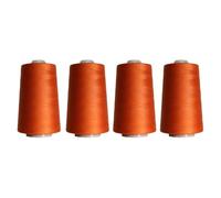Rhapsew Overlocking Thread Cones - 4 x 5000m | Strong Polyester Thread for Overlock & Sewing Machines | Multicolour, Red, Blue, White, Black | Tailoring & Dressmaking (A184)
