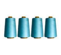 Rhapsew Overlocking Thread Cones - 4 x 5000m | Strong Polyester Thread for Overlock & Sewing Machines | Multicolour, Red, Blue, White, Black | Tailoring & Dressmaking (A220)
