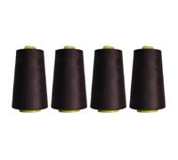 Rhapsew Overlocking Thread Cones - 4 x 5000m | Strong Polyester Thread for Overlock & Sewing Machines | Multicolour, Red, Blue, White, Black | Tailoring & Dressmaking (A233)