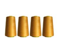 Rhapsew Overlocking Thread Cones - 4 x 5000m | Strong Polyester Thread for Overlock & Sewing Machines | Multicolour, Red, Blue, White, Black | Tailoring & Dressmaking (A69)
