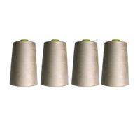 Rhapsew Overlocking Thread Cones - 4 x 5000m | Strong Polyester Thread for Overlock & Sewing Machines | Multicolour, Red, Blue, White, Black | Tailoring & Dressmaking (A121)