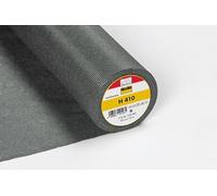 Rhapsew Vlieseline/Vilene H410 316/317 - Medium-Weight Iron-On Interlining | Soft Fusible Stabiliser with Vertical Support Threads for Jackets, Coats & Garment Fronts- 1 Metre (Black)