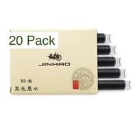 Rhapsody Jinhao x750 Fountain Pen 0.5mm Medium-Fine Nib Ink Pens (20pk-BLACK-Cartridges)