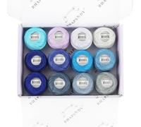 Rhapsody Pearl Cotton Thread Size 8 Crochet Thread Perle 12 Balls Set Hand Knitting, Embroidery, Sashiko, Cross-Stitch, Sewing, Needlepoint, DIY, Quilting (Set Persian Jewel)