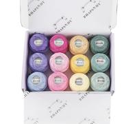 Rhapsody Size 8 Perle Cotton Crochet Thread Perle 12 Balls Set Double Mercerized Egyptian Cotton Hand Knitting, Embroidery, Sashiko, Cross-Stitch, Sewing, Needlepoint, DIY, Quilting (Set Wild Orchid)