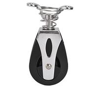 Rhawuy 316 Stainless Steel Sheave Block Head | 1500LB Load Nylon Swivel Pulley for Sailboat Rigging/Exercise Equipment/Marine Control Lines | 85x40x20mm Plain Bearing Pulley