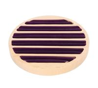 Rhawuy 6 Slots Round Ring Earrings Tray | Stackable Scratch Resilient Wooden Jewelry Box Organizer | Ring Holder Insert for Drawers/Vanity/Travel | Velvet Lined Jewelry Display