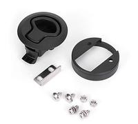 Rhawuy Marine Slam Latch Lock for Boat Deck Hatch | ABS Flush Pull Handle for RV Drawers/Cabinets/Doors | Black Keyless Entry, Easy Install | 2-7mm Door Thickness