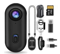 Rhayle H88 Pro 128G Action Camera 4K-Ultra HD Waterproof 50M 1.26Oz Mini Underwater Camera, Magnetic Lanyard Back 360° Clip, for Cycling Motorcycle Vlogging Travel POV Body Camera with Accessory Kit