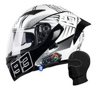 RHBDDHV Modular Motorcycle Helmet ECE Approved Flip-up Motorbike Helmet with Dual Visor and Bluetooth Dual Speakers for Adults Men Women, Lightweight Modular Helmet Touring