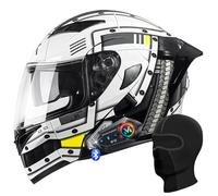 RHBDDHV Modular Motorcycle Helmet ECE Approved Flip-up Motorbike Helmet with Dual Visor and Bluetooth Dual Speakers for Adults Men Women, Lightweight Modular Helmet Touring