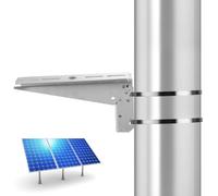 RHBLME Solar Panel Pole Mount, Adjustable Solar Mounting Brackets Universal Angle Solar Panel Brackets for 5W 10W 20W 30W 40W 50W