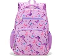 RHCPFOVR Girls Backpack for Elementary School, Backpack for Girls 5-8, Lightweight Kids Backpacks, Butterflie Kids-15"h, 15"h, Butterflie