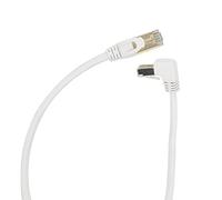 RHCXCYTJ Cat6 Ethernet Cable 90 Degree Downward Right Angle, Cat 6 Right Angle Ethernet Cable for Router,Modem,TV Box,24 AWG Cat6 Network Cable White (UP Angle, 16 FT)