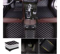 RHD Car Floor Mats for VW Golf VI GTI 2010 2011 2012 (RHD), Full Coverage Automobiles Carpets Waterproof Non-Slip Custom Leather Floor Mats,All-Black