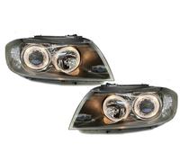 RHD LHD Projector Headlights Pair Angel Eyes Clear Black For BMW E90 91 05-08