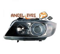RHD LHD Projector Headlights Pair Angel Eyes Clear Black H7 H7 For BMW E90 91