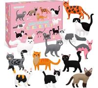 Rhdekoein Kitten Sewing Craft Kit for Kids 12PCS DIY Crafting and Sewing Set Kitty Cat Stuffed Animal Felt Plush for Children Girls and Boys Educational Beginners Sewing Gift Ideas Ages 8 9 10 11 12