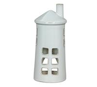 Rhea Large Nautical Lighthouse Tealight Holder - Coastal Ceramic Decor
