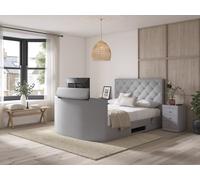 Rhea Ottoman TV Bed Frame Super King Beige