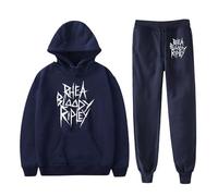 Rhea Ripley Fashion Men's Hoodie Casual Loose Hoodie Suit Hoodies Sportswear (Navy,M)