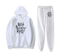 Rhea Ripley Fashion Men's Hoodie Casual Loose Hoodie Suit Hoodies Sportswear (White,L)