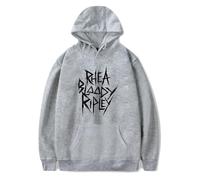 Rhea Ripley Print Fashion Men's Hoodie Casual Loose Hoodie Street (Grey,XS)