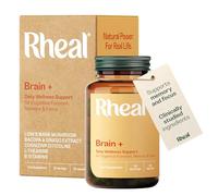 Rheal Brain+ - 60 Capsules, Cognitive Support with Cognizin® Citicoline, Lion’s Mane, Bacopa & Ginkgo for Focus, Memory & Long-Term Brain Health (30 Servings)