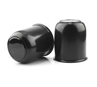 Rheedal 2Pcs 3.19inch Trailer Wheel Center Caps Push Through 3.19" Bore 3.78" Tall Hub Cap for Truck SUV RV Wheel Rim, High Gloss Black Wheel Cover
