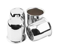 Rheedal 4Pcs 2.8inch Trailer Wheel Center Caps Push Thru 2.8" Bore 2.91" Tall for Wheel Rim, Chrome Silver Wheel Cover