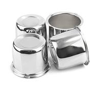 Rheedal 4Pcs 3.15inch Trailer Wheel Center Caps Push Through 3.15" Bore 2.68" Tall Hub Cap for Truck SUV RV Wheel Rim, Chrome Silver Wheel Cover