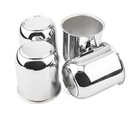 Rheedal 4Pcs 3.19inch Trailer Wheel Center Caps Push Through 3.19" Bore 3.62" Tall Hub Cap for Truck SUV RV Wheel Rim, Chrome Silver Wheel Cover