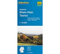 Rhein Main Taunus cycle map: Frankfurt am Main - Gießen - Lahn - Limburg - Westerwald - Wetzlar - Wiesbaden. 1:75.000, wetterfest/reißfest, GPS-tauglich mit UTM-Netz: HES04 (Radkarten)