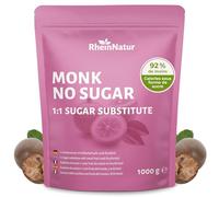 RheinNatur Monk Fruit Sugar Substitute 1 kg - 1:1 substitute for sugar made from monk fruit & erythritol - vegan & suitable in a 1000 g bag