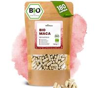 RheinNatur Organic Maca Capsules 180 Pieces - 4500 mg per Daily Dose - Pure Organic Maca Powder in Vegetable Capsule Case, Vegan - Rich in Minerals, Vitamins & Antioxidants