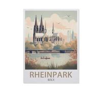 Rheinpark Koln，Jigsaw Puzzle for Adults 1000 Piece for Kids Age 12 Years Up wooden Puzzles Educational Game（75x50cm）-W49