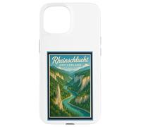 Rheinschlucht Swiss Grand Canyon Switzerland Vintage Graphic Case for iPhone 15