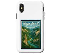 Rheinschlucht Swiss Grand Canyon Switzerland Vintage Graphic Case for iPhone X/XS