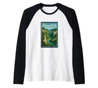Rheinschlucht Swiss Grand Canyon Switzerland Vintage Graphic Raglan Baseball Tee