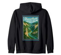 Rheinschlucht Swiss Grand Canyon Switzerland Vintage Graphic Zip Hoodie