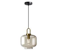 RHEIOSZ American Industrial Style Glass Hanging Lamp | Light Source Indoor Chandelier, Height Adjustable Pendant Light, Kitchen Island Balcony Bedside Decorative Light Fixtures