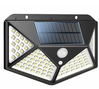 Rheme Led Solar Powered Motion Sensor Wall Light Waterproof Security Lamp for Outdoor Garden Pathway (100 LED)