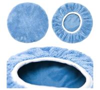 RHFGSFSS 3 Pack Buffer Polisher Pads, Coral Fleece Wax Pads for Car, Soft 9-10" Bonnets for Detailing