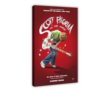 RHFWEC Scott Pilgrim Vs. The World Movie Poster Canvas Poster Wall Art Decor Print Picture Paintings for Living Room Bedroom Decoration 16x24inch(40x60cm)