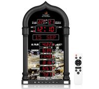 Rhghfujhgy LED Muslim Prayer Clock Read Home/Office/Mosque Digital Azan Clock Athan Wall Clock Black 1Set
