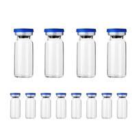 Rhghfujhgy Sterile Empty Vials with Self Healing Injection Port, with Aluminum Plastic Cap, Sealed Empty Vials (10ML 12PCS)