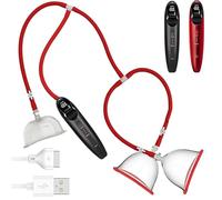 RHHRSM 2 in 1 Electric Clitoris Sucking Breast Sucker Intelligent Automatic Vagina Sucker Vacuum Breast Pump Breast Enlargement Clit Labia Sucker Stimulator SM Erotic Sex Toy for Women(Color:Black Sch